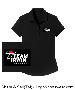 Women's Nike Polo Sports Shirt - Irwin Logo on Sleeve Design Zoom